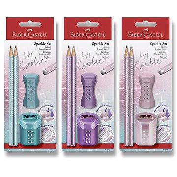 

FABER-CASTELL Sparkle B, trojhranná, náhodná barva - balení 2 ks