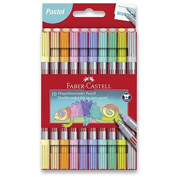 FABER-CASTELL oboustranné, 10 barev, pastelové