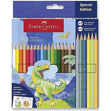 

FABER-CASTELL Dinosaurus, 24 barev
