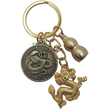 

Feng Shui Harmony Tradiční klíčenka hada ve spojení s drakem