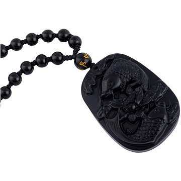

Feng Shui Harmony Náhrdelník z obsidiánu Ryby hojnosti