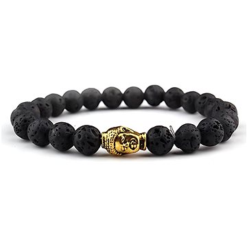 

Feng Shui Harmony Buddha náramek z lávových korálků