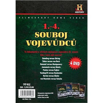 

Souboj vojevůdců - 1-4 /papírové pošetky/ (4DVD) - DVD