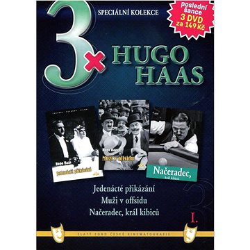 

3x Hugo Haas I: Jedenácté přikázání, Muži v offsidu, Načeradec, král kibiců (3DVD) - DVD