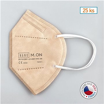 

NANO M.ON Jednorázový nanovlákenný respirátor FFP2 NR tělový 25ks