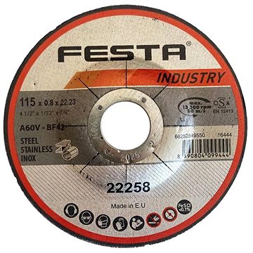 

Festa Kotouč řezný kov 115 × 0,8 × 22,2 mm