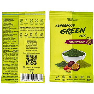 

FitStream Superfood GREEN mix 5 g 1 ks
