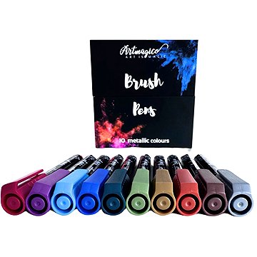 Artmagico Brush pens 10 ks, metalické odstíny