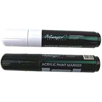 Artmagico Akrylový popisovač Jumbo 15 mm, 2 ks, černý, bílý