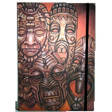 Zápisník s gumičkou A4 210x290 mm africké masky