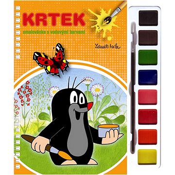 

Omalovánky s vodovými barvami a štětcem Krtek