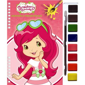 

Omalovánky s vodovými barvami a štětcem Strawberry