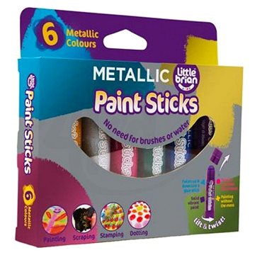 

LITTLE BRIAN PAINT STICKS metalické barvy, 6-pack