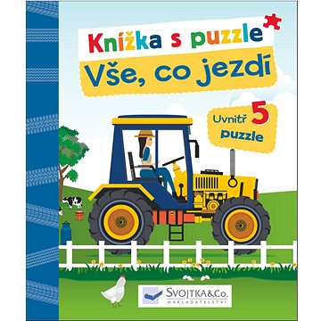 

Knížka s puzzle Vše, co jezdí: Uvnitř 5 puzzle