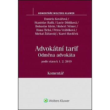 

Advokátní tarif Odměna advokáta: podle stavu k 1.2.2019