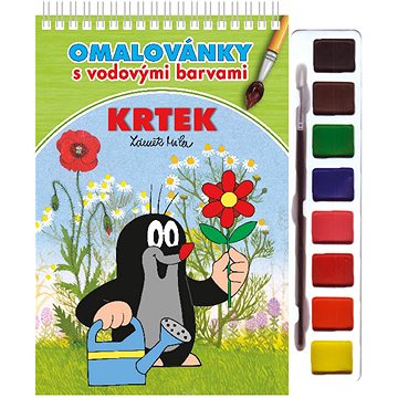 

Krtek omalovánky s vodovými barvami a štětcem