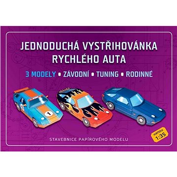 

Jednoduchá vystřihovánka rychlého auta: Stavebnice papírového modelu