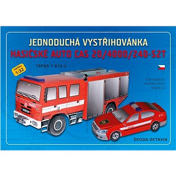 

Jednoduchá vystřihovánka hasičské auto: CAS 20/4000/240-S2T