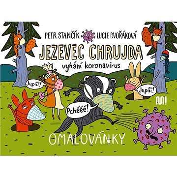

Jezevec Chrujda vyhání koronavirus: omalovánky