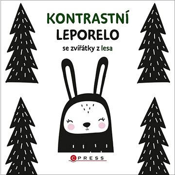 

Kontrastní leporelo se zvířátky z lesa