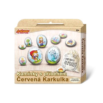 

Malování na kameny s příběhem Červená Karkulka: kreativní sada v krabičce 19x16x4cm