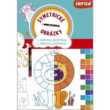 

Symetrické obrázky s duhovou pastelkou/s dúhovou pastelkou