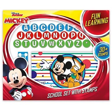 

Školní set s razítky Mickey a závodníci