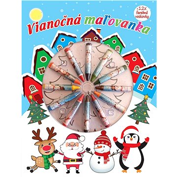 

Vianočná maľovanka + 12 farebných voskoviek