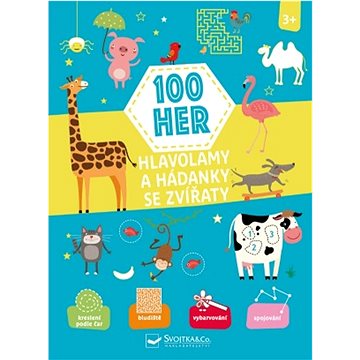 

100 her Hlavolamy a hádanky se zvířaty 3+