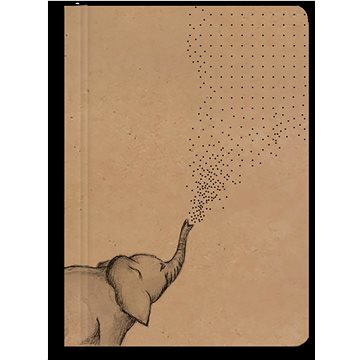 

Notes tečkovaný A6 kraft Slon