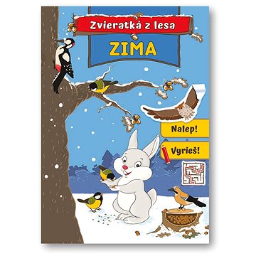 

Zvieratká z lesa Zima: Nalep! Vyrieš!