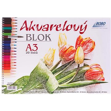 

Akvarelový blok A3, čistý, 20 listů