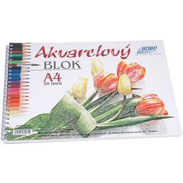 

Akvarelový blok A4, čistý, 20 listů