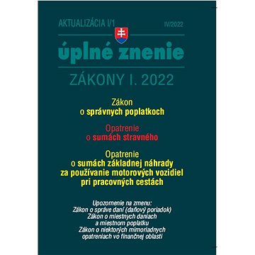 

Aktualizácia I/1 2022 – daňové a účtovné zákony