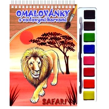 

Omalovánky s vodovými barvami a štětcem Safari