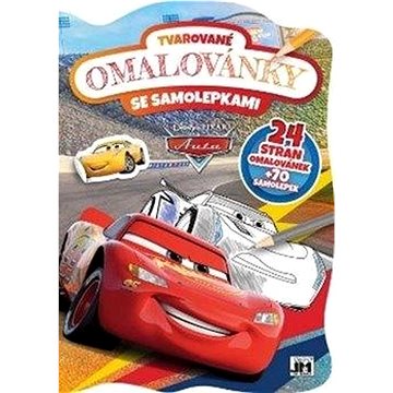 

Tvarované omalovánky Auta: se samolepkami