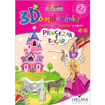 

3D omalovánky Princezna a kočár