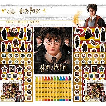 

Samolepkový set s voskovkami 500 ks Harry Potter