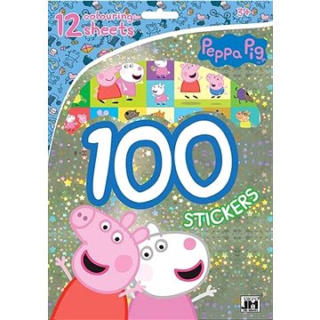 

100 samolepek s omalovánkovými listy Prasátko Peppa