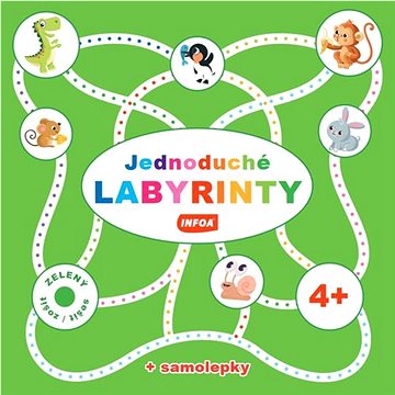 

Jednoduché labyrinty Zelený sešit/zošit: + samolepky