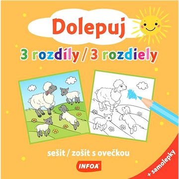 

Dolepuj 3 rozdíly/3 rozdiely: sešit/zošit s ovečkou