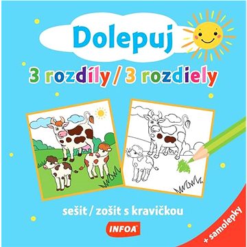 

Dolepuj 3 rozdíly/3 rozdiely: sešit/zošit s kravičkou
