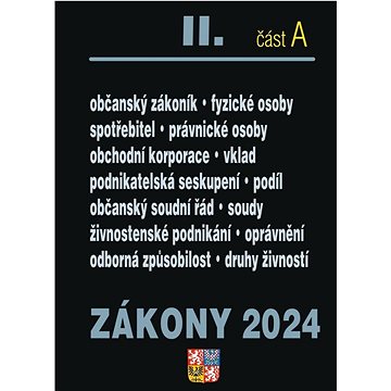 

Zákony II A 2024 – Občanský zákoník