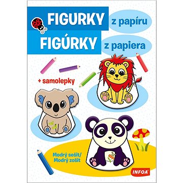 

Figurky z papíru/Figúrky z papiera: Modrý sešit/zošit + samolepky