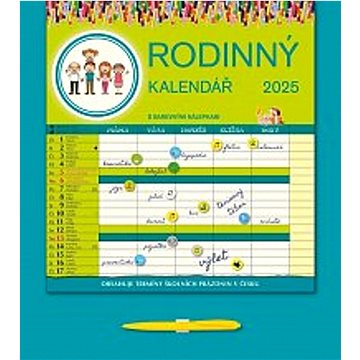 

Rodinný kalendář s perem 2025