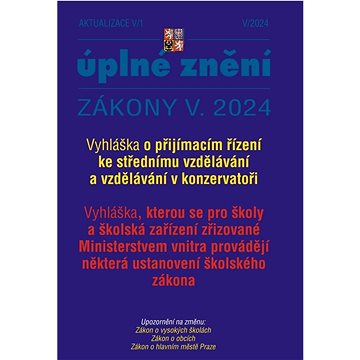 

Aktualizace V/1 Vyhláška o přijímacím řízení ke střednímu vzdělávání