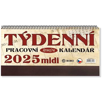 

Pracovní kalendář 2025 Retro Midi