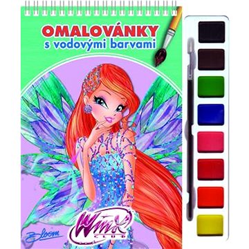 

Winx club omalovánka s vodovými barvami a štětcem