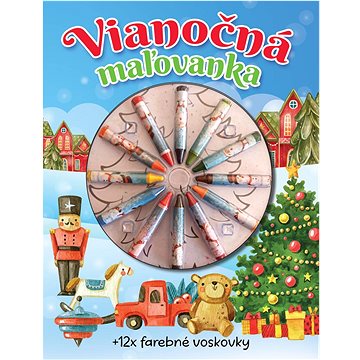 

Vianočná maľovanka + 12 farebných voskoviek