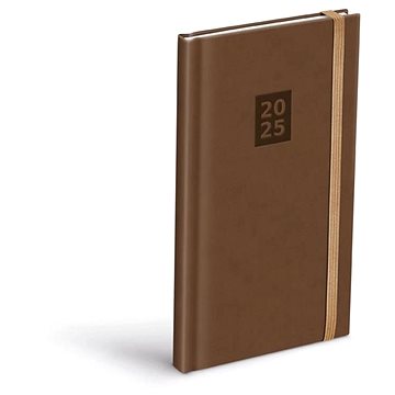 

Týdenní diář 2025 PU s gumkou beige